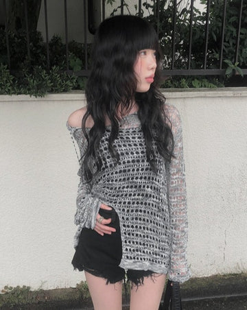 Reese Net Strap Slit Knit